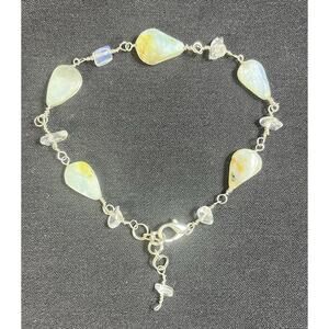 Handmade Peruvian Opal Stone Anklet with Extender – 10” Adjustable NEW